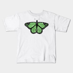 Green Butterfly Kids T-Shirt